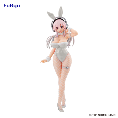 OW015 Super Sonico Pearl White Bunny Girl Prize Sonico Japanese Figure