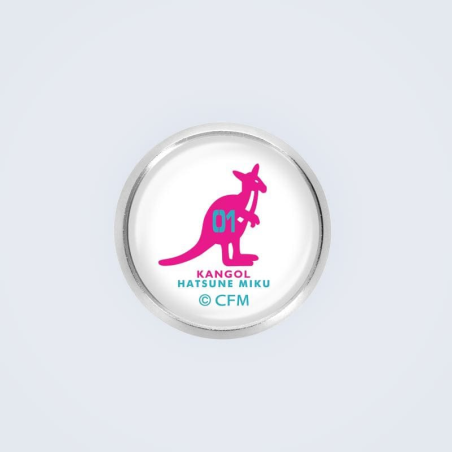 Hatsune Miku Kangol Collaboration Part 2 Glass Magnetic Badge Logo