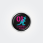 Hatsune Miku Kangol Collaboration 1st Edition Glass Magnetic Badge Logo