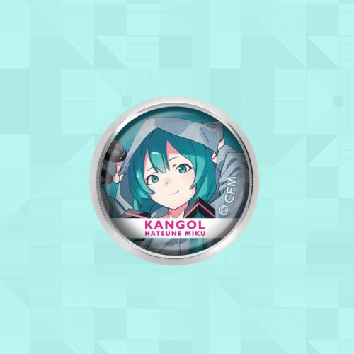 Hatsune Miku Kangol Collaboration Illustration Style 2nd Edition Glass Magnetic Baji Badge