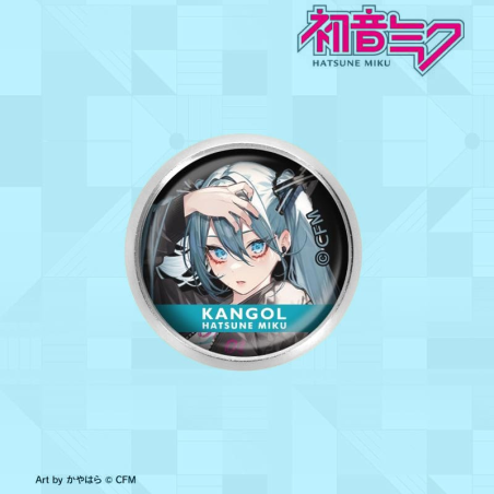 Hatsune Miku Kangol Collaboration Illustration Style 1st Bullet Glass Magnetic Baji Badge