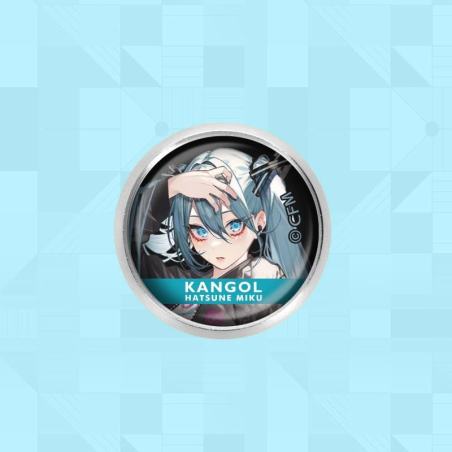 Hatsune Miku Kangol Collaboration Illustration Style 1st Bullet Glass Magnetic Baji Badge