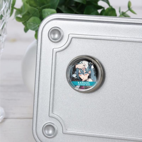 Hatsune Miku Kangol Collaboration Illustration Style 1st Bullet Glass Magnetic Baji Badge