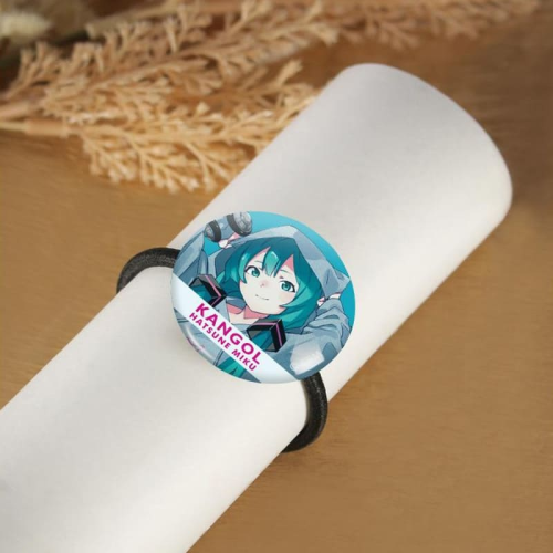 初音未來 Kangol連動 插畫風格 第2彈 玻璃裝飾牌 髮圈