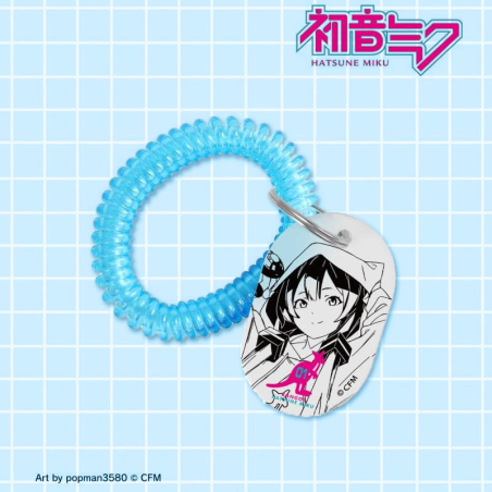 初音未來 Kangol連動 插畫風格 第2彈 置物櫃手牌風 壓克力鑰匙掛件