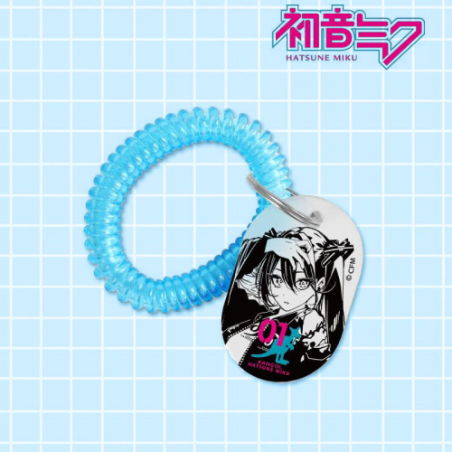 Hatsune Miku Kangol Collaboration Illustration Style 1st Locker Hand Card Style Acrylic Key Pendant