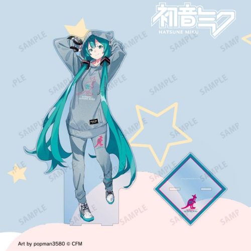 初音未來 Kangol連動 插畫風格 第2彈 特大亞克力立牌