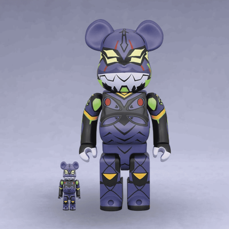 X007 Bearbrick Series Evangelion Unit 13 New Paint 100% and 400% Set