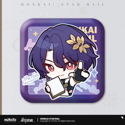 T028 "Honkai: Star Rail" Pam Exhibition Hall Series Square Tinplate Badge