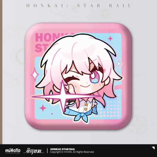 T028 "Honkai: Star Rail" Pam Exhibition Hall Series Square Tinplate Badge