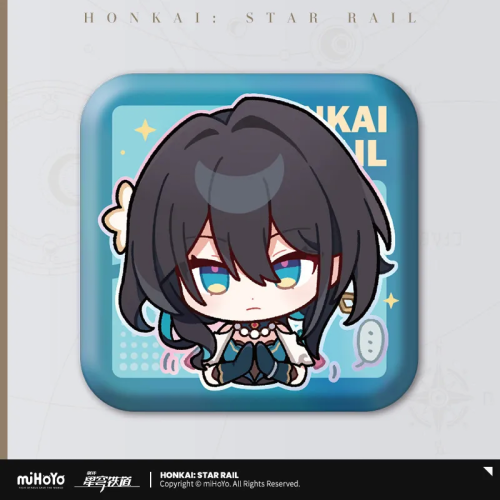T028 "Honkai: Star Rail" Pam Exhibition Hall Series Square Tinplate Badge