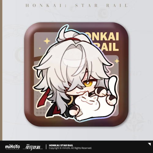 T028 "Honkai: Star Rail" Pam Exhibition Hall Series Square Tinplate Badge