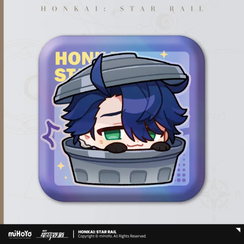 T028 "Honkai: Star Rail" Pam Exhibition Hall Series Square Tinplate Badge