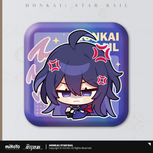 T028 "Honkai: Star Rail" Pam Exhibition Hall Series Square Tinplate Badge