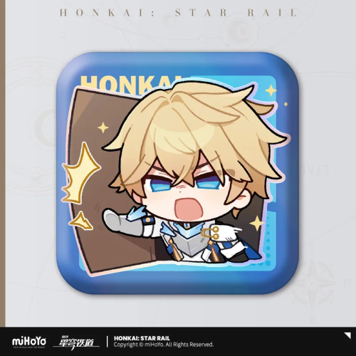 T028 "Honkai: Star Rail" Pam Exhibition Hall Series Square Tinplate Badge