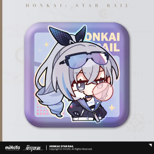 T028 "Honkai: Star Rail" Pam Exhibition Hall Series Square Tinplate Badge