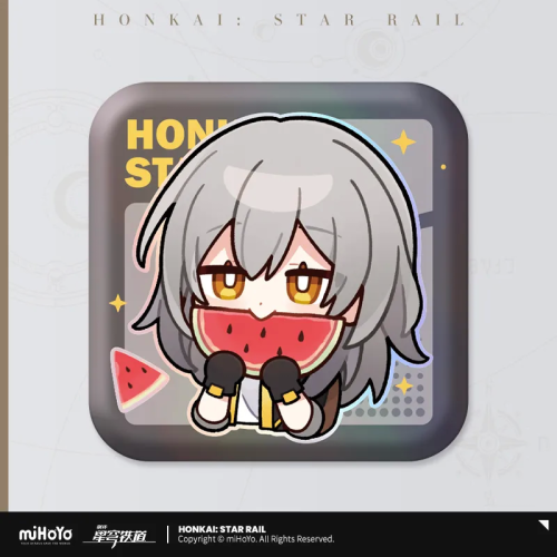 T028 "Honkai: Star Rail" Pam Exhibition Hall Series Square Tinplate Badge