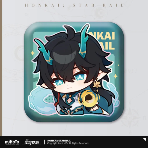T028 "Honkai: Star Rail" Pam Exhibition Hall Series Square Tinplate Badge