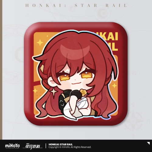 T028 "Honkai: Star Rail" Pam Exhibition Hall Series Square Tinplate Badge