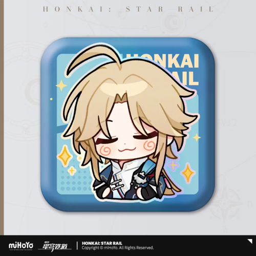 T028 "Honkai: Star Rail" Pam Exhibition Hall Series Square Tinplate Badge