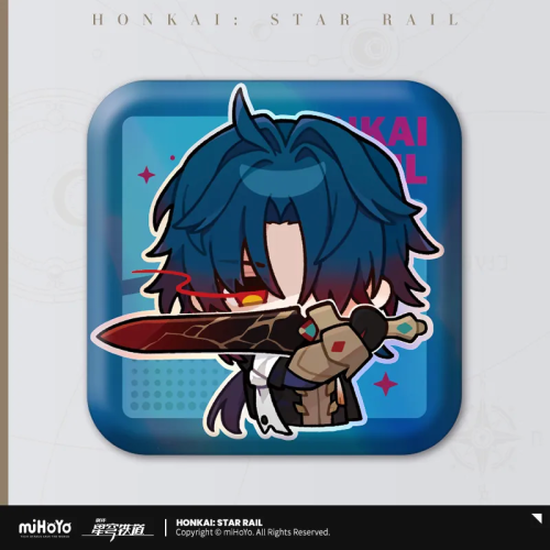 T028 "Honkai: Star Rail" Pam Exhibition Hall Series Square Tinplate Badge