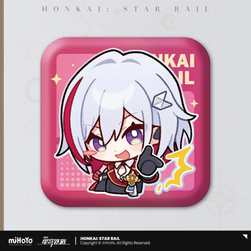 T028 "Honkai: Star Rail" Pam Exhibition Hall Series Square Tinplate Badge