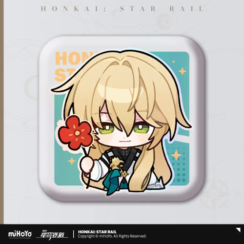 T028 "Honkai: Star Rail" Pam Exhibition Hall Series Square Tinplate Badge