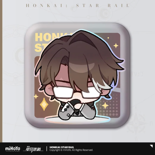 T028 "Honkai: Star Rail" Pam Exhibition Hall Series Square Tinplate Badge