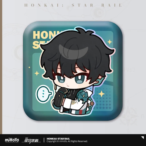 T028 "Honkai: Star Rail" Pam Exhibition Hall Series Square Tinplate Badge