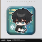T028 "Honkai: Star Rail" Pam Exhibition Hall Series Square Tinplate Badge