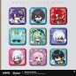 T028 "Honkai: Star Rail" Pam Exhibition Hall Series Square Tinplate Badge
