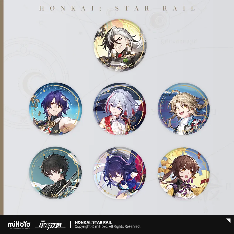 T033 "Honkai: Star Rail" Illustrated Series Tinplate Badge - The Path of the Hunt