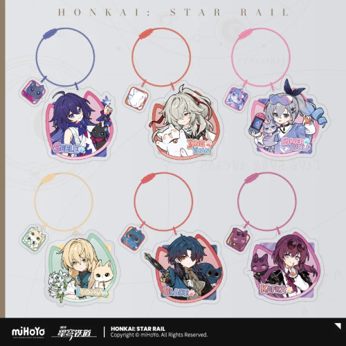 T044 "Honkai: Star Rail"Tiny Cat Series Acrylic Pendant