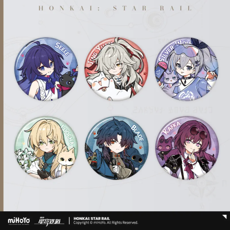 T057 "Honkai: Star Rail" Tiny Cat Series Tin Badges