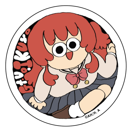OW040 Lonely Rock Stick Figure Style Sticker Set 3 Round Multi-Character Paper Surround