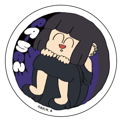 OW040 Lonely Rock Stick Figure Style Sticker Set 3 Round Multi-Character Paper Surround
