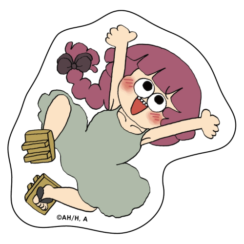 OW041 Lonely Rock Stick Figure Style Sticker Set 2 Jumping Multiple Characters Paper Surrounding