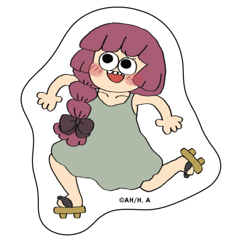 OW042 Lonely Rock Stick Figure Style Sticker Set 1 Life-size Multi-character Paper Surrounding