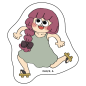 OW042 Lonely Rock Stick Figure Style Sticker Set 1 Life-size Multi-character Paper Surrounding