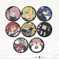 OW036 Lonely Rock Stick Figure Style Baji Badge Round Blind Pack Multiple Characters