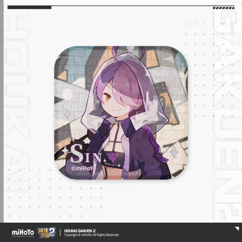 T071 "Honkai Gakuen 2" Dream Team Series Square Tinplate Badge