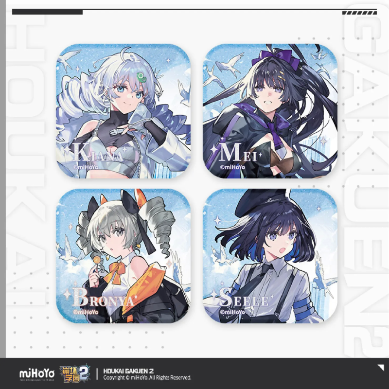T072 "Honkai Gakuen 2" Ten Years' Promise Series Square Tinplate Badge
