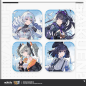 T072 "Honkai Gakuen 2" Ten Years' Promise Series Square Tinplate Badge