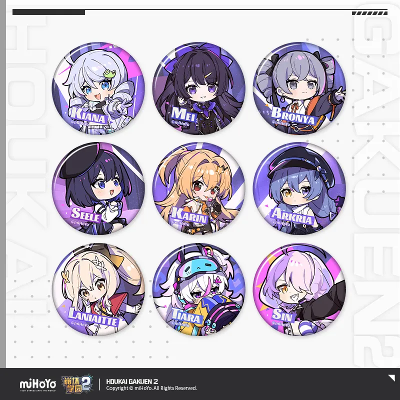 T075 "Honkai Gakuen 2" Shining Star Series Tinplate Badge