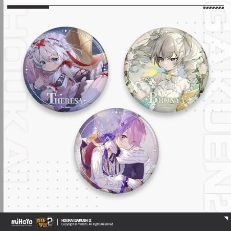 T077 "Honkai Gakuen 2" Birthday Celebration Theme Tinplate Badge