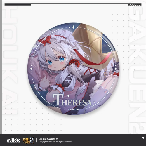 T077 "Honkai Gakuen 2" Birthday Celebration Theme Tinplate Badge