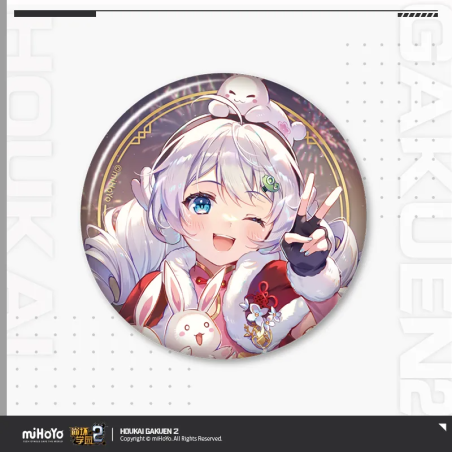 T083 "Honkai Gakuen 2" Auspicious Rabbit Series Metal Badge