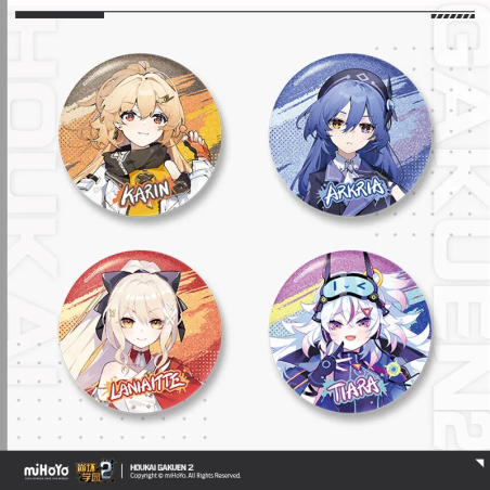 T088 "Honkai Gakuen 2" Honkai Academy Character Theme Series Tinplate Badge