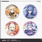 T088 "Honkai Gakuen 2" Honkai Academy Character Theme Series Tinplate Badge
