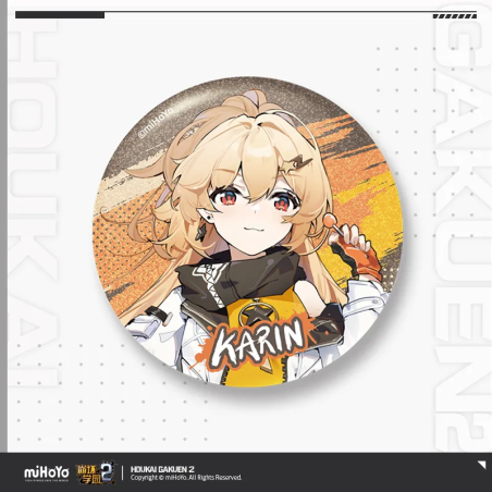 T088 "Honkai Gakuen 2" Honkai Academy Character Theme Series Tinplate Badge